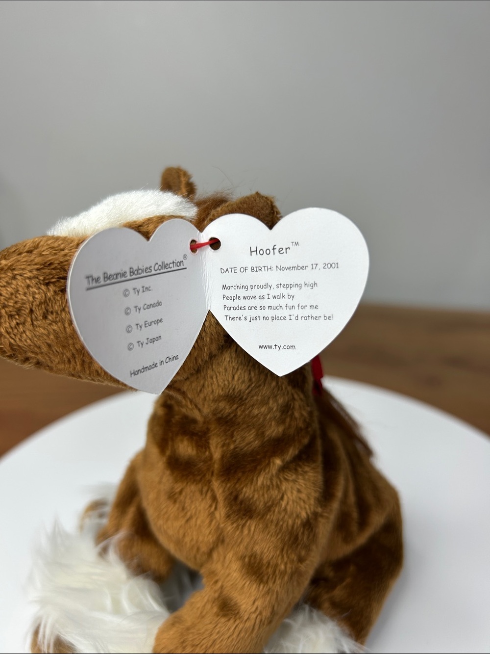 2/$25🌻 2001 TY Beanie Baby Hoofer Horse w/ Tags MWMT Vintage Plush - Picture 5 of 8